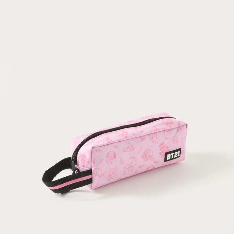 BT21 Pink Printed Pencil Pouch for Kids - Image 2